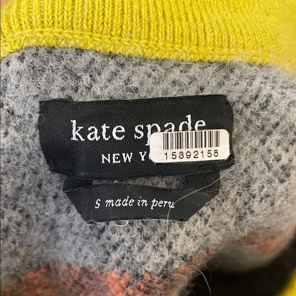 Kate Spade New York Embroidered Fair Isle Sweater in Alpaca from Peru, S - Picture 2 of 9